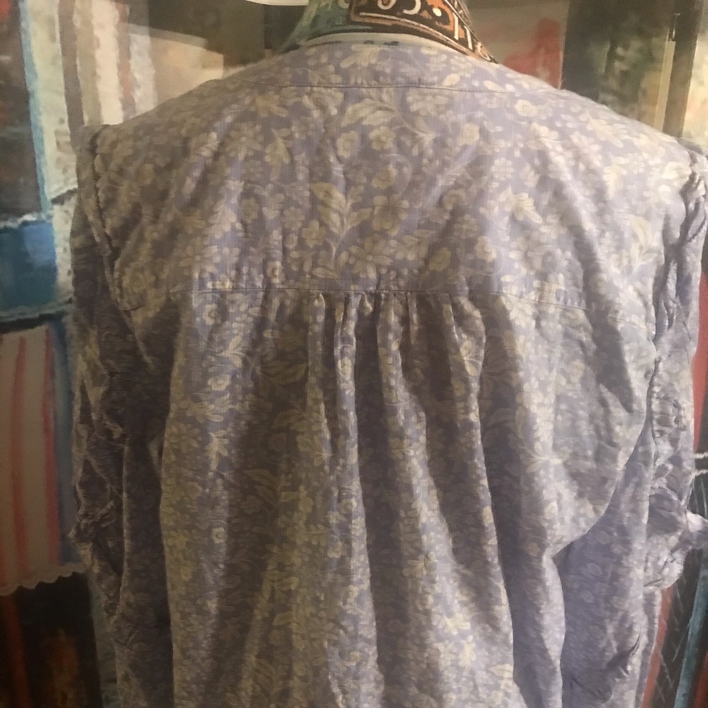 Point Sur Ruffled Sleeve Popover Shirt - Picture 6 of 9